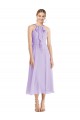 Tea length Sleeveless Soft Chiffon Lilac A-Line Prom Dress / Bridesmaid Dress Edmonton