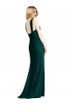 Long Sleeveless Soft Chiffon Ever Green Trumpet Bridesmaid Dress Edmonton