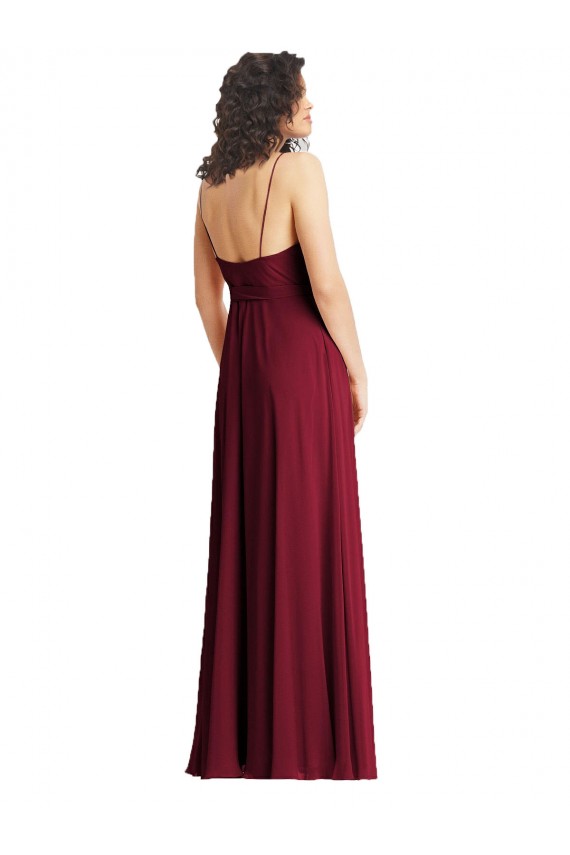 Long Sleeveless Soft Chiffon Smoke Green Trumpet Formal Evening Gown / Bridesmaid Dress Edmonton