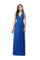 Long Sleeveless Soft Chiffon Royal Blue A-Line Semi Formal Evening Dress / Bridesmaid Dress Edmonton