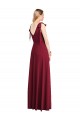 Long Sleeveless Soft Chiffon Coral Trumpet Bridesmaid Dress Edmonton