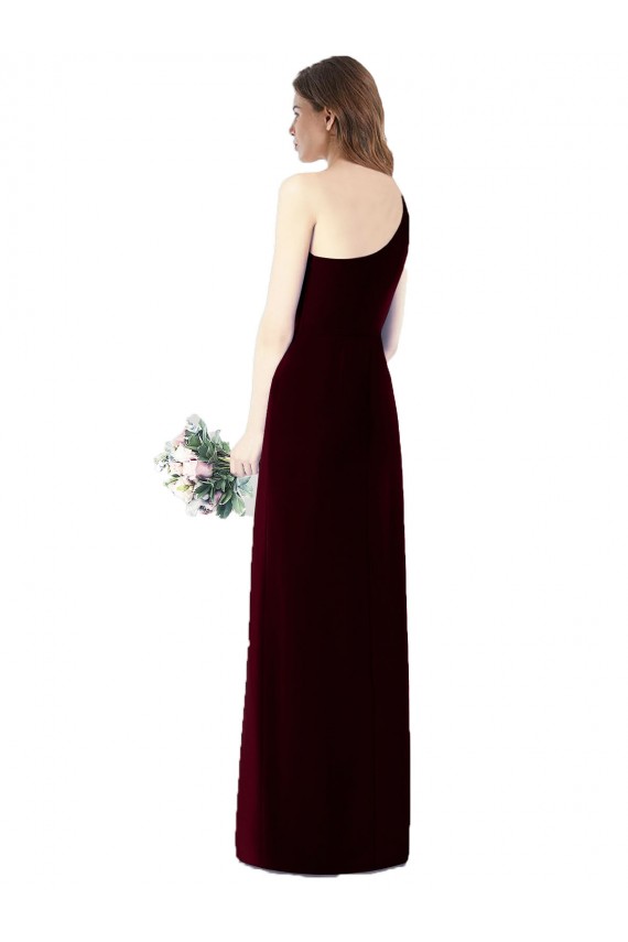 Long Sleeveless Soft Chiffon Dark Green Trumpet Bridesmaid Dress Edmonton