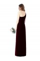 Long Sleeveless Soft Chiffon Dark Green Trumpet Bridesmaid Dress Edmonton