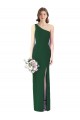 Long Sleeveless Soft Chiffon Dark Green Trumpet Bridesmaid Dress Edmonton