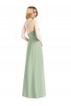 Long Sleeveless Chiffon Sage Spaghetti Straps A-Line Bridesmaid Dress / Evening Dress Edmonton