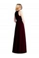 Long Sleeveless Soft Chiffon Light Sky Blue Trumpet Semi Formal Evening Dress / Bridesmaid Dress Edmonton