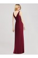Long Sleeveless Soft Chiffon Royal Blue Mermaid Bridesmaid Dress Edmonton