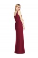 Long Sleeveless Soft Chiffon Dusty Pink Mermaid Bridesmaid Dress Edmonton