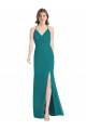 Long Sleeveless Soft Chiffon Hunter Mermaid Bridesmaid Dress Edmonton