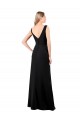 Long Sleeveless Soft Chiffon Black V-Neck A-Line Prom Dress / Bridesmaid Dress Edmonton