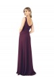 Long Floor Length Sleeveless Chiffon Grape A-Line Bridesmaid Dress Edmonton