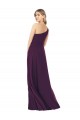 Long Sleeveless Soft Chiffon Grape One Shoulder A-Line Formal Dress / Bridesmaid Dress Edmonton