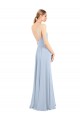 Long Sleeveless Soft Chiffon Light Sky Blue A-Line Bridesmaid Dress Edmonton