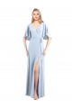 Long Flutter Sleeves Chiffon Light Sky Blue A-Line Bridesmaid Dress / Evening Dress Edmonton