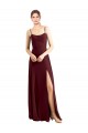 Long Sleeveless Chiffon Burgundy Gold A-Line Bridesmaid Dress / Evening Dress Edmonton