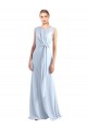 Long Sleeveless Chiffon Light Sky Blue V-Neck A-Line Bridesmaid Dress / Evening Gowns Edmonton