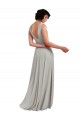 Long Sleeveless Soft Chiffon Light Sky Blue V-Neck A-Line Bridesmaid Dresses Edmonton