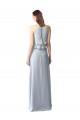 Long Sleeveless Soft Chiffon Light Sky Blue A-Line Bridesmaid Dresses Edmonton
