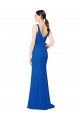 Long Sleeveless Chiffon Royal Blue Sheath Bridesmaid Dress / Evening Dress Edmonton