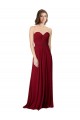 Long Floor Length Sleeveless Chiffon Burgundy A-Line Bridesmaid Dress Edmonton