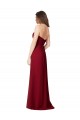 Long Floor Length Sleeveless Chiffon Burgundy A-Line Bridesmaid Dress Edmonton