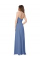 Long Sleeveless Soft Chiffon Windsor Blue A-Line Formal Dress / Bridesmaid Dress Edmonton