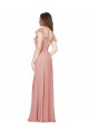 Long Flutter Sleeves Chiffon Bliss Pink A-Line Bridesmaid Dress / Evening Dress Edmonton