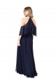 Long Flutter Sleeves Soft Chiffon Dark Navy A-Line Formal Dress / Bridesmaid Dress Edmonton