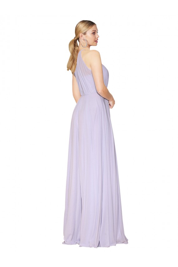 Long Sleeveless Soft Chiffon Lilac A-Line Formal Evening Gown / Prom Dress / Bridesmaid Dress Edmonton