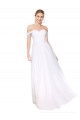 Long Sleeveless Soft Chiffon White A-Line Formal Evening Gown / Prom Dress / Bridesmaid Dress Edmonton