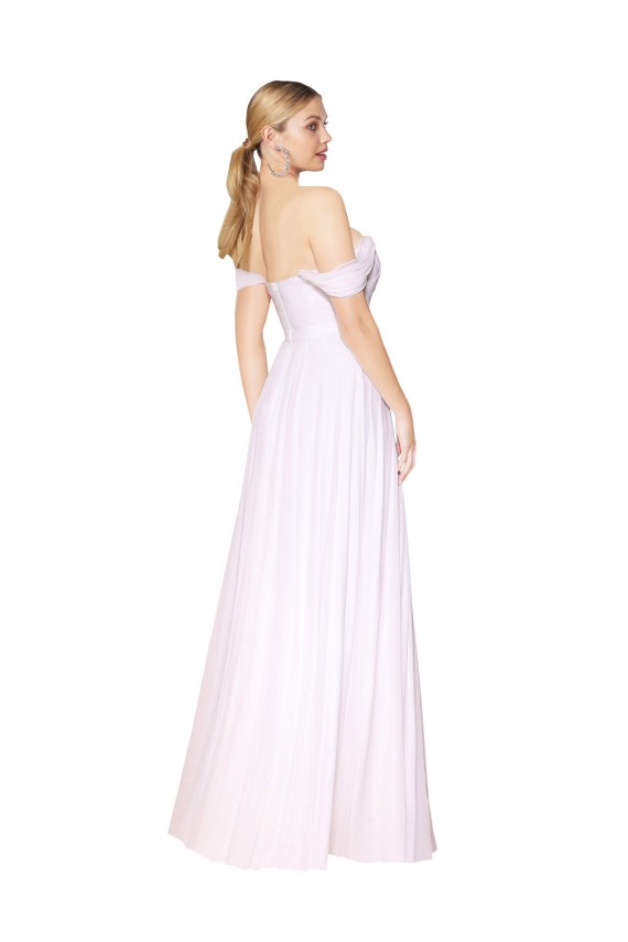 Long Sleeveless Soft Chiffon White A-Line Formal Evening Gown / Prom Dress / Bridesmaid Dress Edmonton