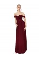 Long Sleeveless Soft Chiffon Burgundy Mermaid Formal Dress / Bridesmaid Dress Edmonton
