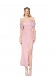 Knee Length Cold Shoulder Soft Chiffon Primrose Mermaid Formal Evening Gown / Prom Dress / Bridesmaid Dress Edmonton