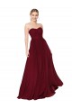 Long Sleeveless Soft Chiffon Burgundy Sweetheart A-Line Formal Evening Gown / Prom Dress / Bridesmaid Dress Edmonton