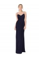 Long Sleeveless Soft Chiffon Dark Navy Mermaid Bridesmaid Dress / Formal Dress Edmonton