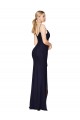 Long Sleeveless Soft Chiffon Dark Navy Mermaid Bridesmaid Dress / Formal Dress Edmonton