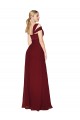 Long Sleeveless Soft Chiffon Burgundy A-Line Formal Evening Gown / Prom Dress / Bridesmaid Dress Edmonton