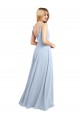Long Sleeveless Chiffon Light Sky Blue Spaghetti Straps A-Line Bridesmaid Dress / Evening Gowns Edmonton