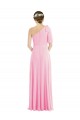 Long Sleeveless Soft Chiffon Barely Pink Trumpet Semi Formal Evening Dress / Bridesmaid Dress Edmonton