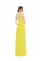 Long Sleeveless Soft Chiffon Yellow A-Line Semi Formal Evening Dress / Bridesmaid Dress Edmonton