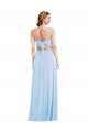 Long Sleeveless Soft Chiffon Light Sky Blue A-Line Formal Evening Gown / Bridesmaid Dress Edmonton
