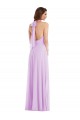 Long Sleeveless Soft Chiffon Lilac A-Line Semi Formal Evening Dress / Bridesmaid Dress Edmonton