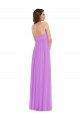 Long Sleeveless Soft Chiffon Violet A-Line Semi Formal Evening Dress / Bridesmaid Dress Edmonton