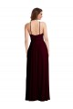 Long Sleeveless Soft Chiffon Burgundy Gold A-Line Semi Formal Evening Dress / Bridesmaid Dress Edmonton