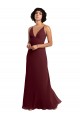 Long Sleeveless Soft Chiffon Burgundy Gold A-Line Bridesmaid Dress / Formal Dress Edmonton