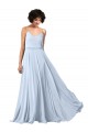 Long Sleeveless Soft Chiffon Light Sky Blue A-Line Formal Dress / Bridesmaid Dress Edmonton