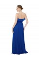 Long Sleeveless Soft Chiffon Royal Blue Sweetheart A-Line Bridesmaid Dress Edmonton