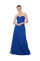 Long Sleeveless Chiffon Royal Blue Sweetheart A-Line Bridesmaid Dress / Evening Dress Edmonton