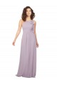 Long Sleeveless Chiffon Pink Glow A-Line Bridesmaid Dress / Evening Dress Edmonton