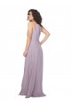 Long Sleeveless Chiffon Pink Glow A-Line Bridesmaid Dress / Evening Dress Edmonton
